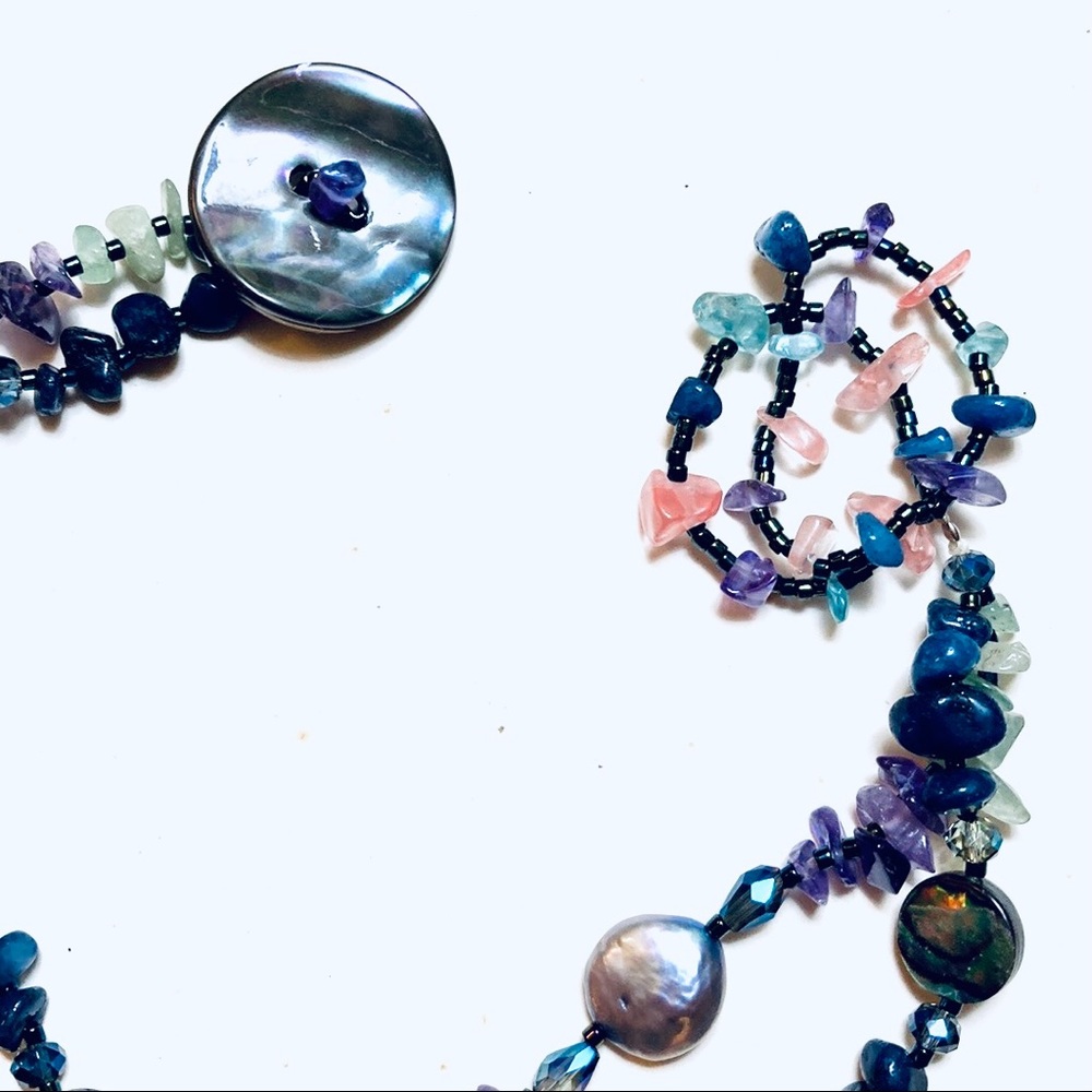 Handmade Summer Sunsets on the Patio Statement Necklace - Picture 7 of 16